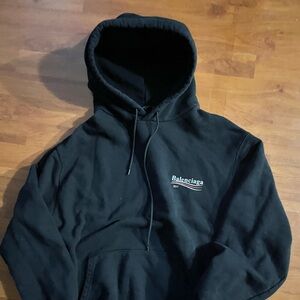 Black balenciaga 2017 campaign hoodie